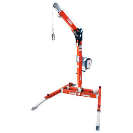 Hoist System PRO-3  c/w #30104 Upper Mast, #30108 Lower Mast, #30070 Portable Base, Best Winch with 18 m x 5 mm s.s. cable, bracket