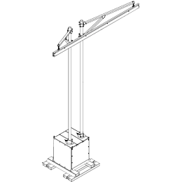 Sky-X-Stand PRO-9 System, c/w 70185 8 piece cube & 70238 davit 84R-260H, transport assembly to be added