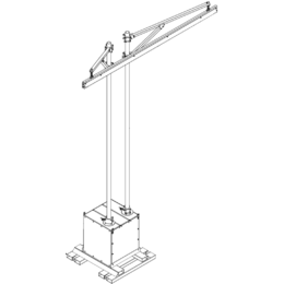 Sky-X-Stand PRO-9 System, c/w 70185 8 piece cube & 70238 davit 84R-260H, transport assembly to be added