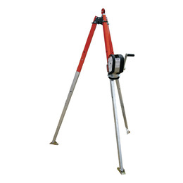 Tripod PRO-2 series; It is a 2,3 m working height 3 stage tripod with the Best Winch series PRO-1 (18 m x 5 mm s.s. cable)   